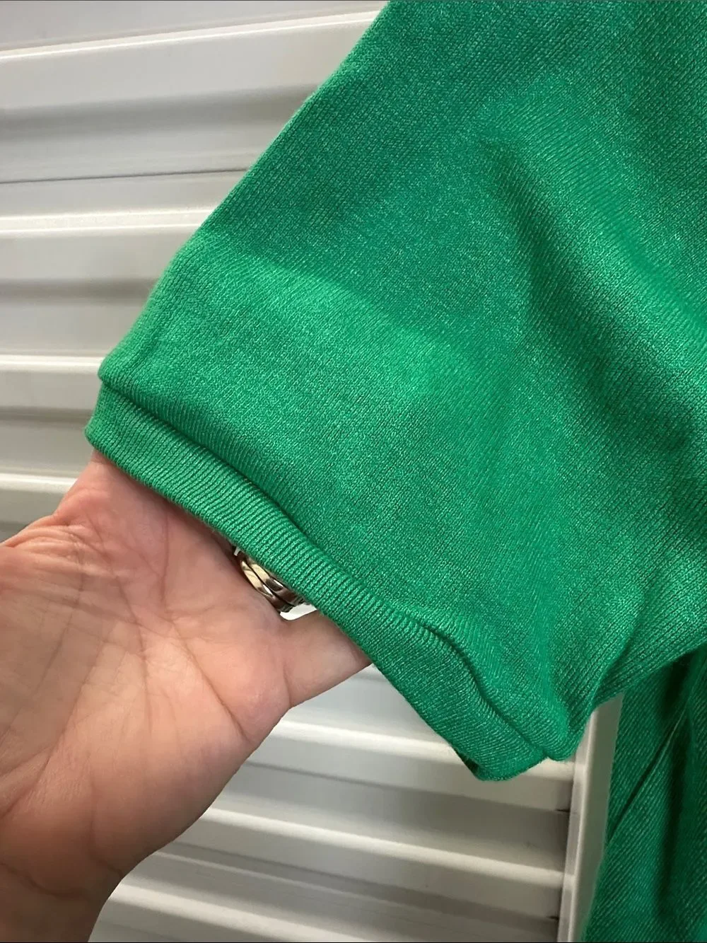 GIGIO Plus+ Green Short Sleeve Crewneck Sweater